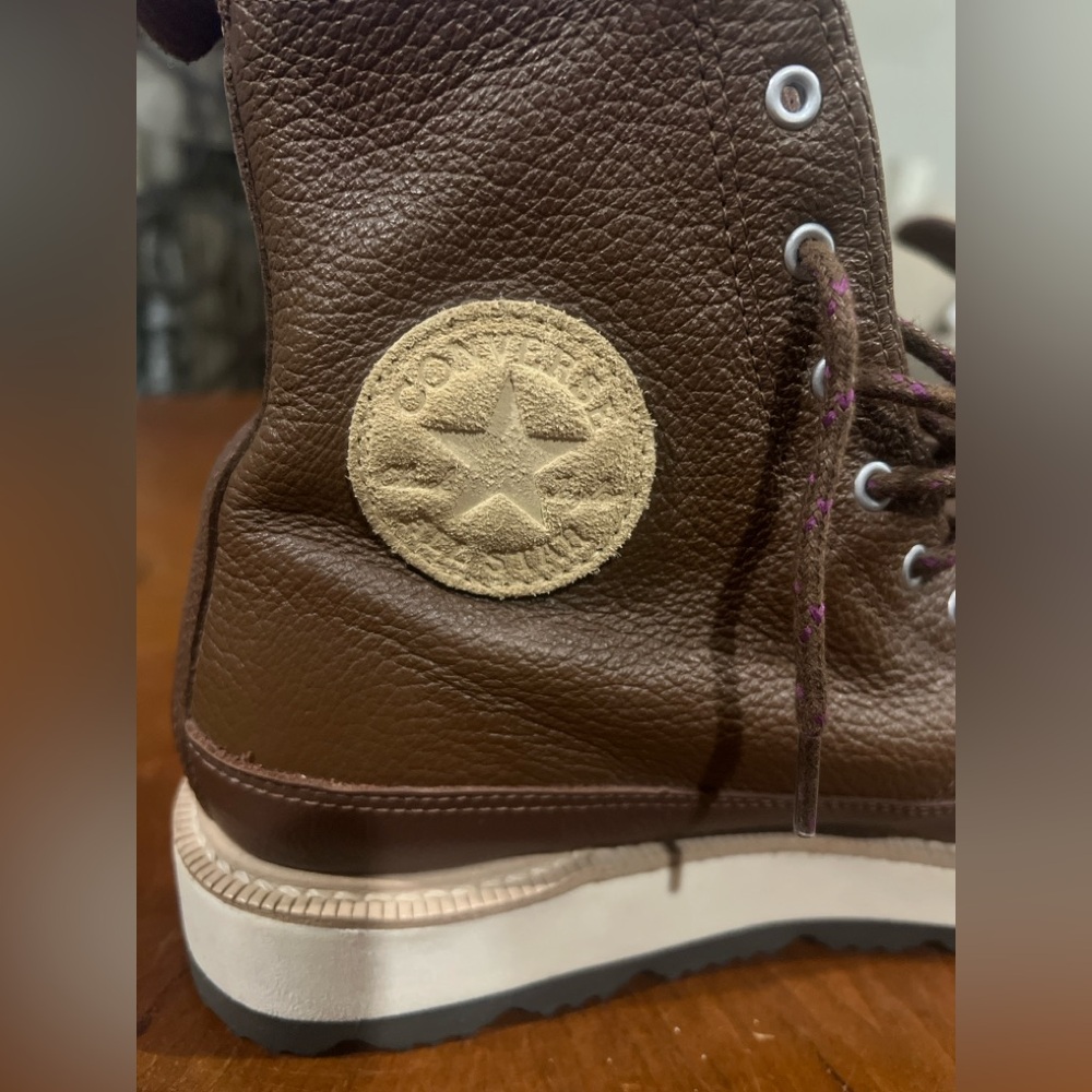 Converse Chuck Taylor Crafted Boot Hi in the "Chocolate" Leather - Picture 10 of 10